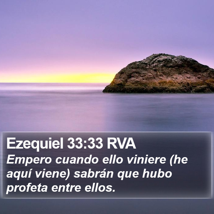 Ezequiel 33:33 RVA Bible Study