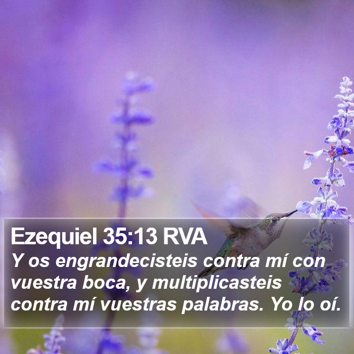 Ezequiel 35:13 RVA Bible Study