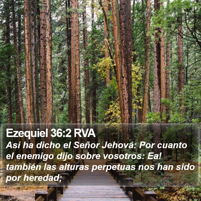 Ezequiel 36:2 RVA Bible Study