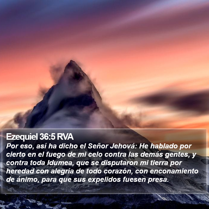 Ezequiel 36:5 RVA Bible Study