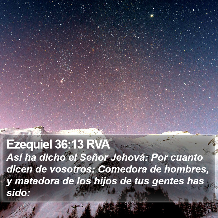 Ezequiel 36:13 RVA Bible Study