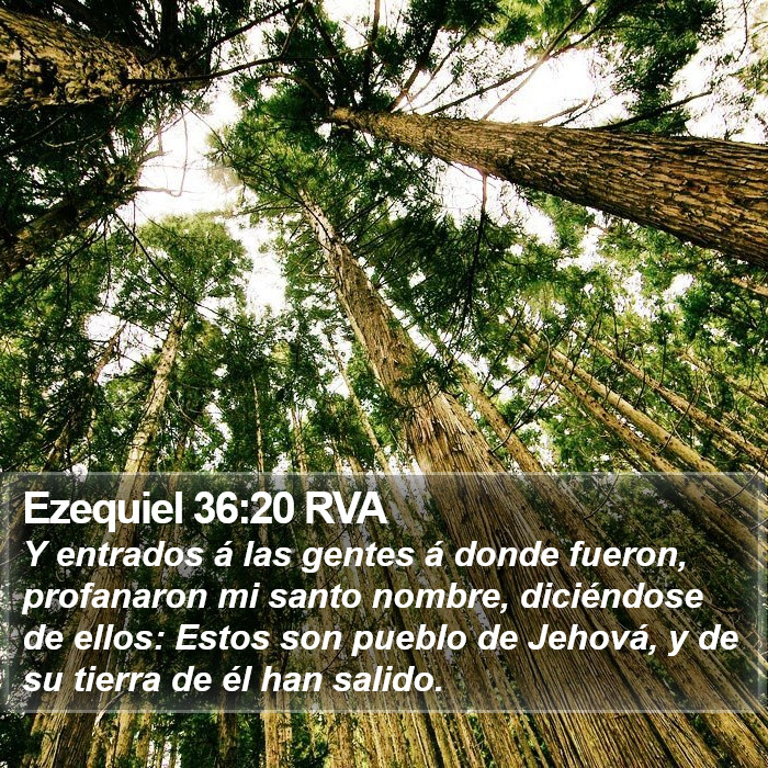 Ezequiel 36:20 RVA Bible Study