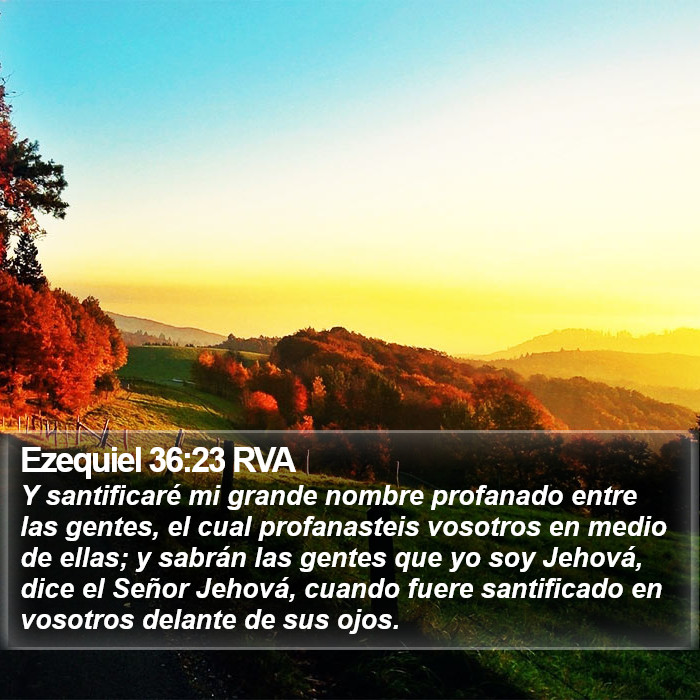 Ezequiel 36:23 RVA Bible Study