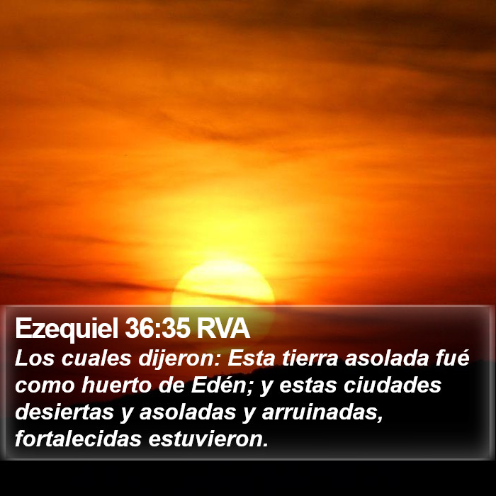 Ezequiel 36:35 RVA Bible Study