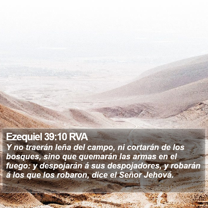 Ezequiel 39:10 RVA Bible Study