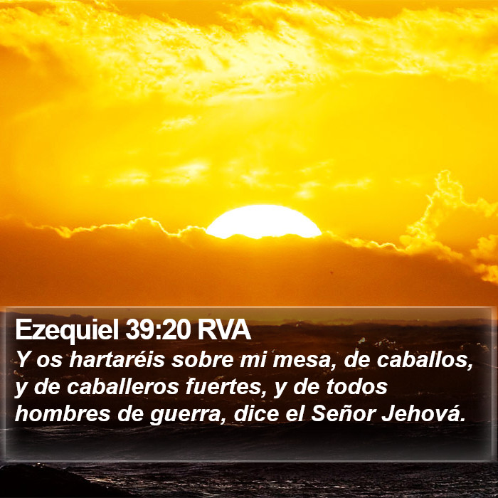 Ezequiel 39:20 RVA Bible Study