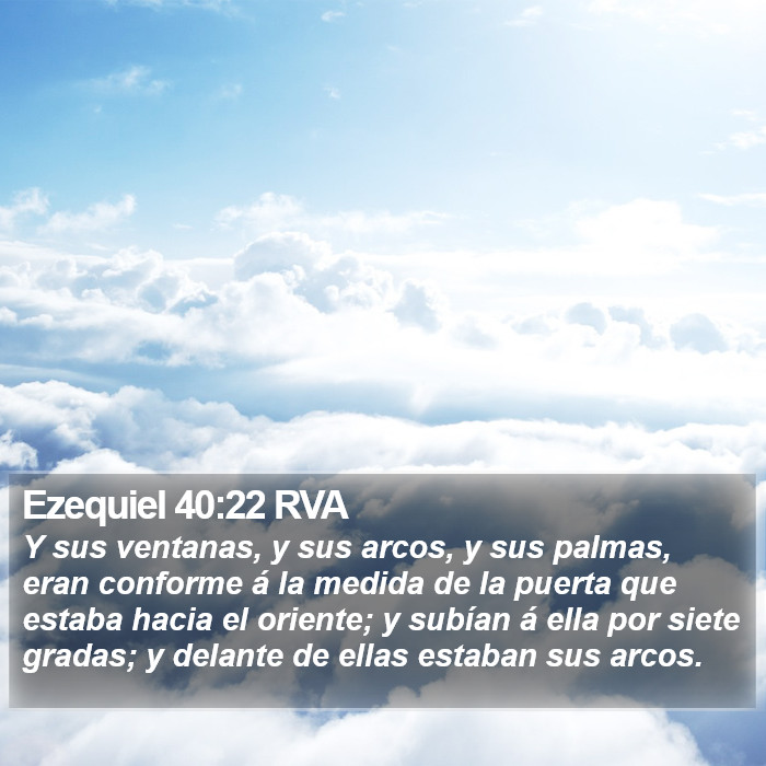 Ezequiel 40:22 RVA Bible Study