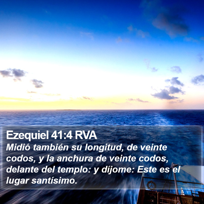 Ezequiel 41:4 RVA Bible Study