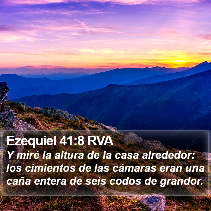 Ezequiel 41:8 RVA Bible Study