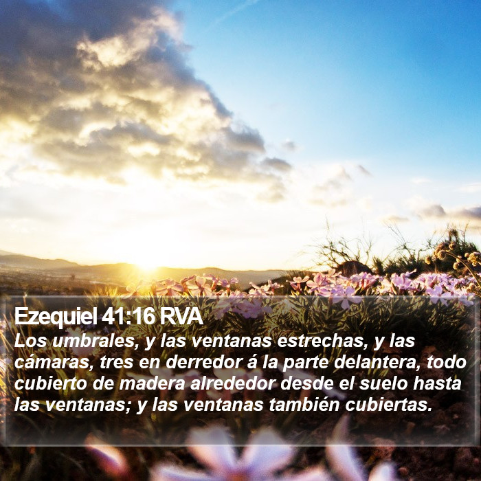 Ezequiel 41:16 RVA Bible Study