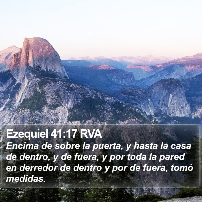 Ezequiel 41:17 RVA Bible Study