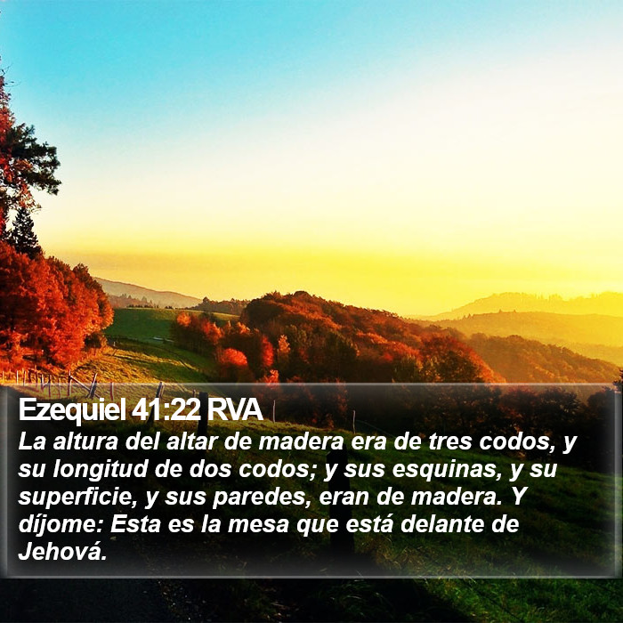 Ezequiel 41:22 RVA Bible Study