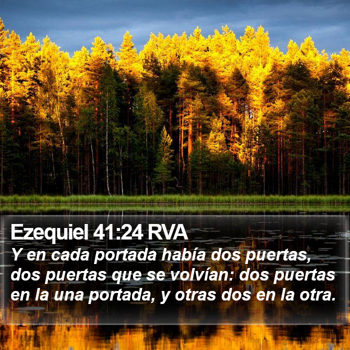 Ezequiel 41:24 RVA Bible Study