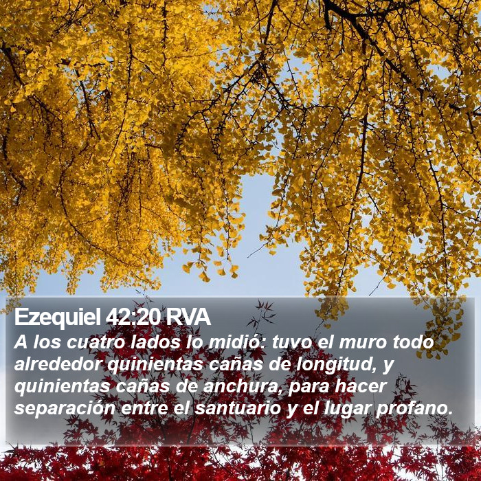 Ezequiel 42:20 RVA Bible Study