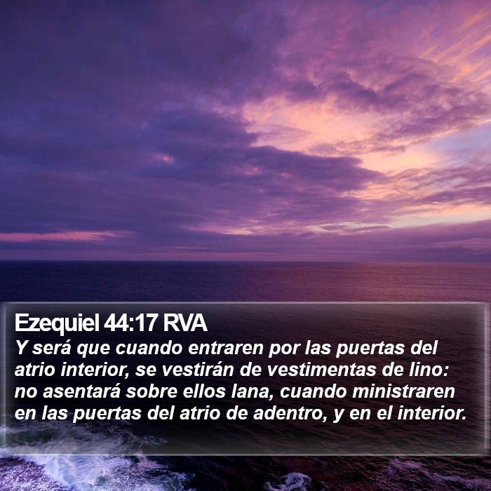 Ezequiel 44:17 RVA Bible Study