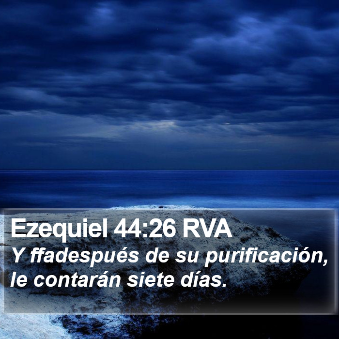 Ezequiel 44:26 RVA Bible Study