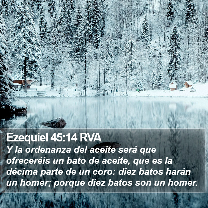 Ezequiel 45:14 RVA Bible Study