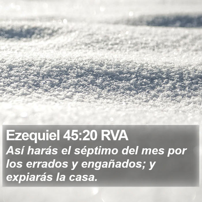 Ezequiel 45:20 RVA Bible Study