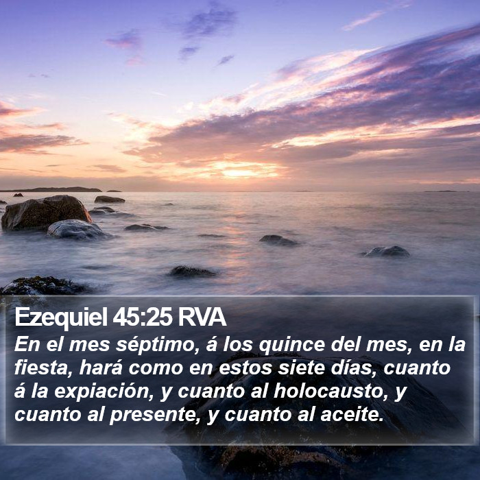 Ezequiel 45:25 RVA Bible Study