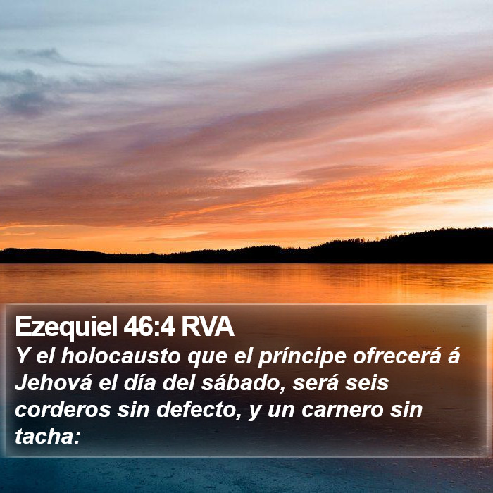 Ezequiel 46:4 RVA Bible Study