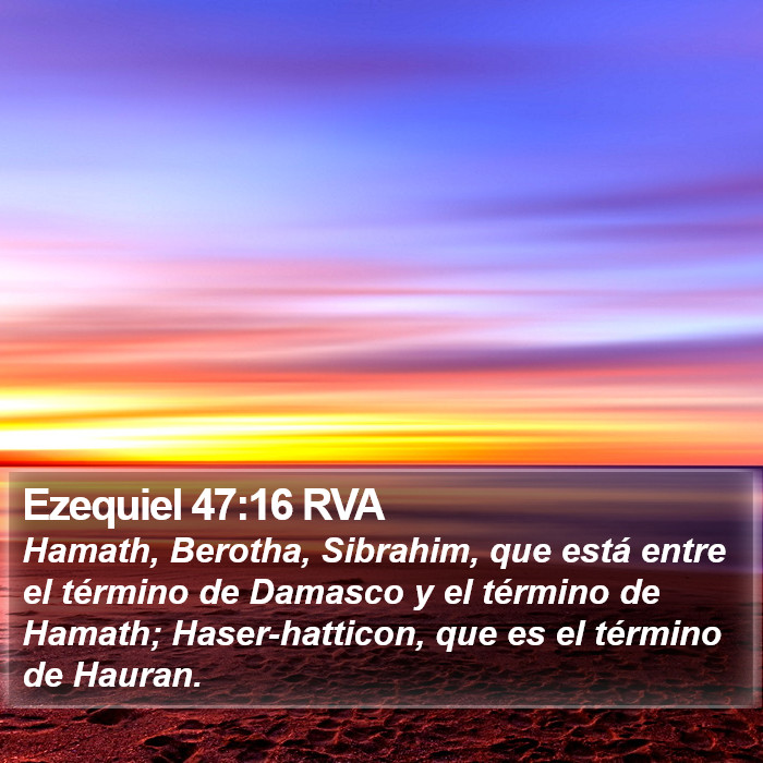 Ezequiel 47:16 RVA Bible Study