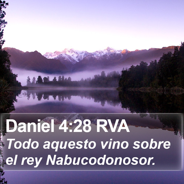 Daniel 4:28 RVA Bible Study