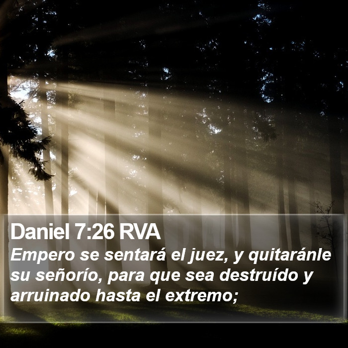 Daniel 7:26 RVA Bible Study