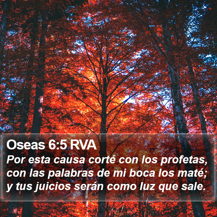 Oseas 6:5 RVA Bible Study