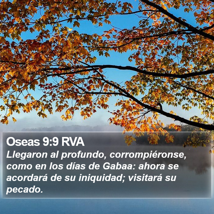 Oseas 9:9 RVA Bible Study