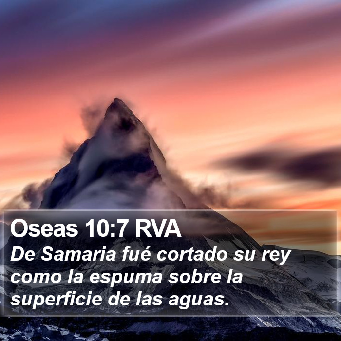 Oseas 10:7 RVA Bible Study