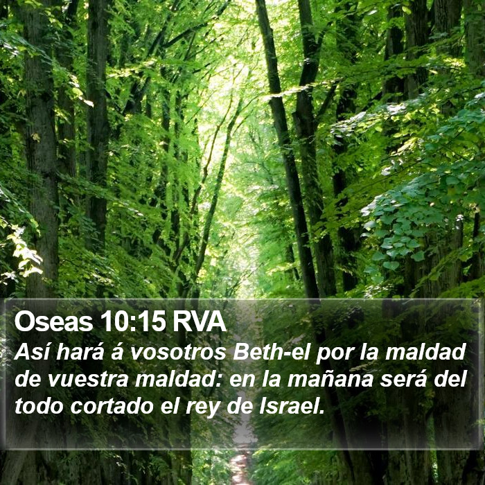 Oseas 10:15 RVA Bible Study