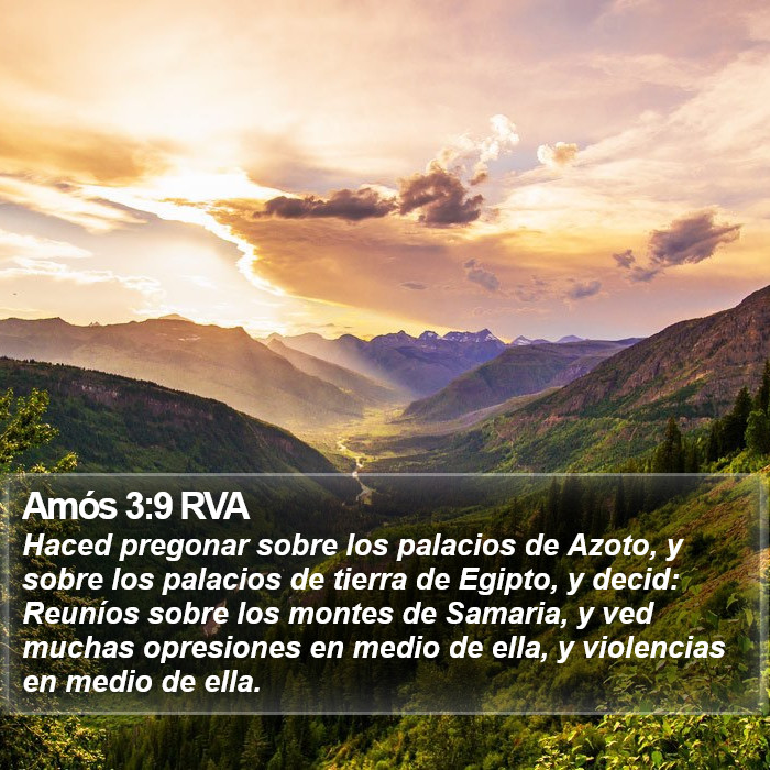 Amós 3:9 RVA Bible Study