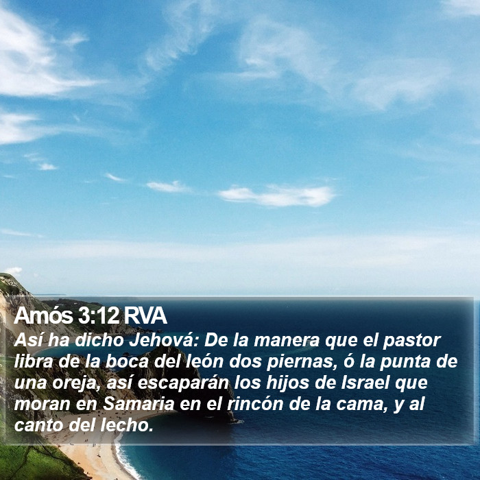 Amós 3:12 RVA Bible Study