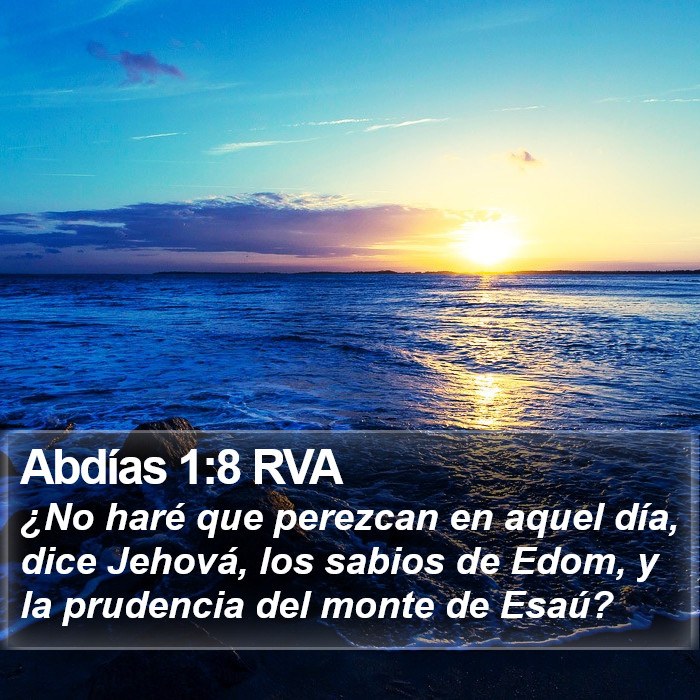 Abdías 1:8 RVA Bible Study