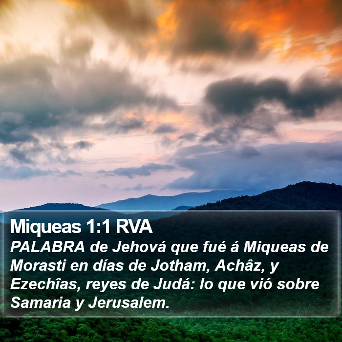 Miqueas 1:1 RVA Bible Study