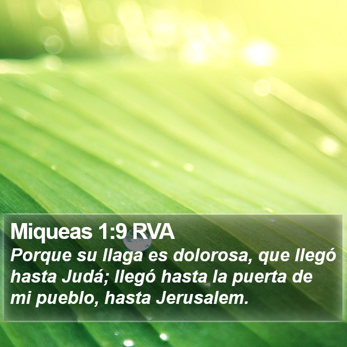 Miqueas 1:9 RVA Bible Study