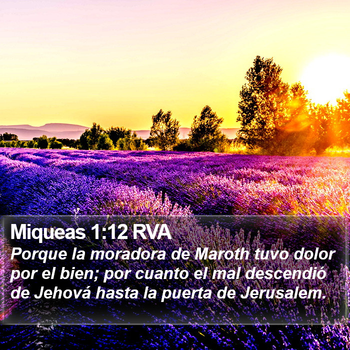 Miqueas 1:12 RVA Bible Study