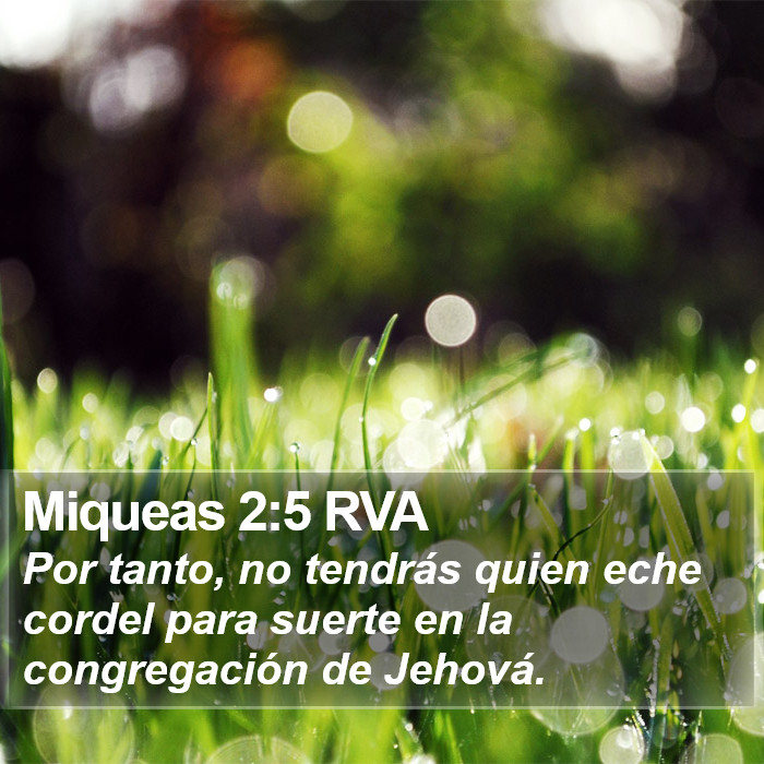 Miqueas 2:5 RVA Bible Study