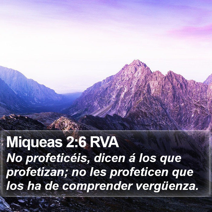 Miqueas 2:6 RVA Bible Study