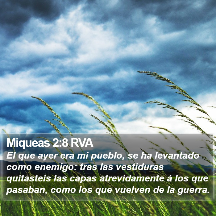 Miqueas 2:8 RVA Bible Study