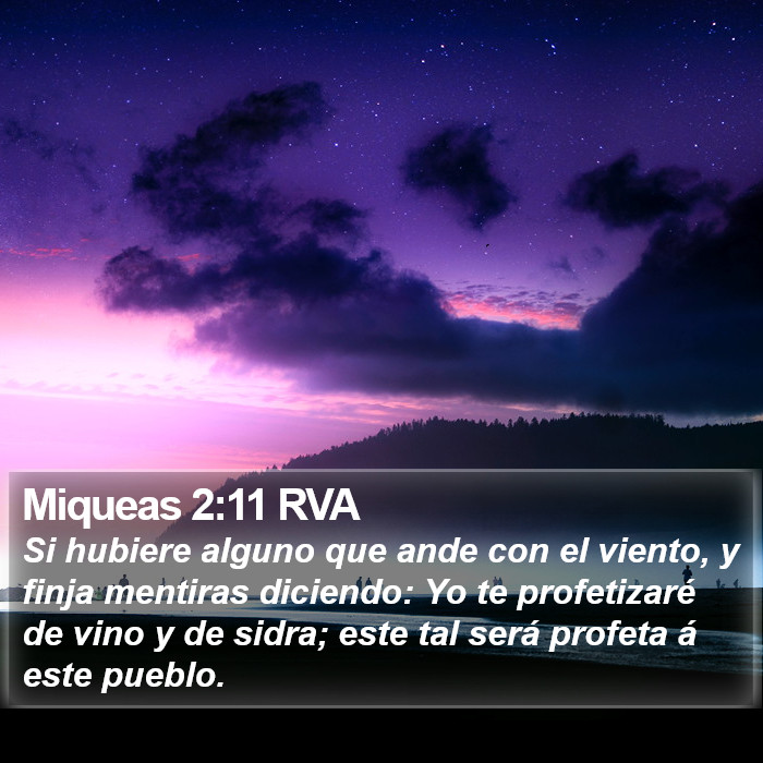 Miqueas 2:11 RVA Bible Study