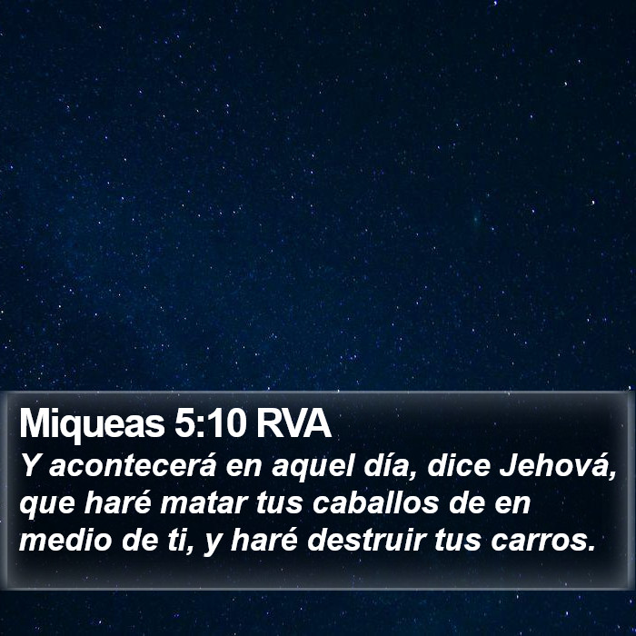 Miqueas 5:10 RVA Bible Study