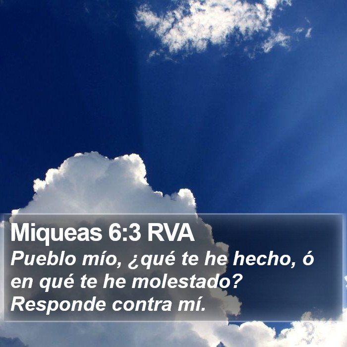 Miqueas 6:3 RVA Bible Study