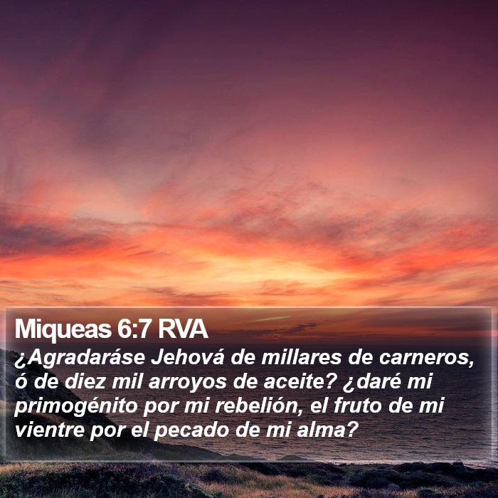 Miqueas 6:7 RVA Bible Study