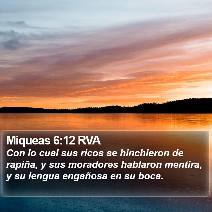 Miqueas 6:12 RVA Bible Study