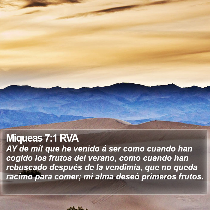 Miqueas 7:1 RVA Bible Study