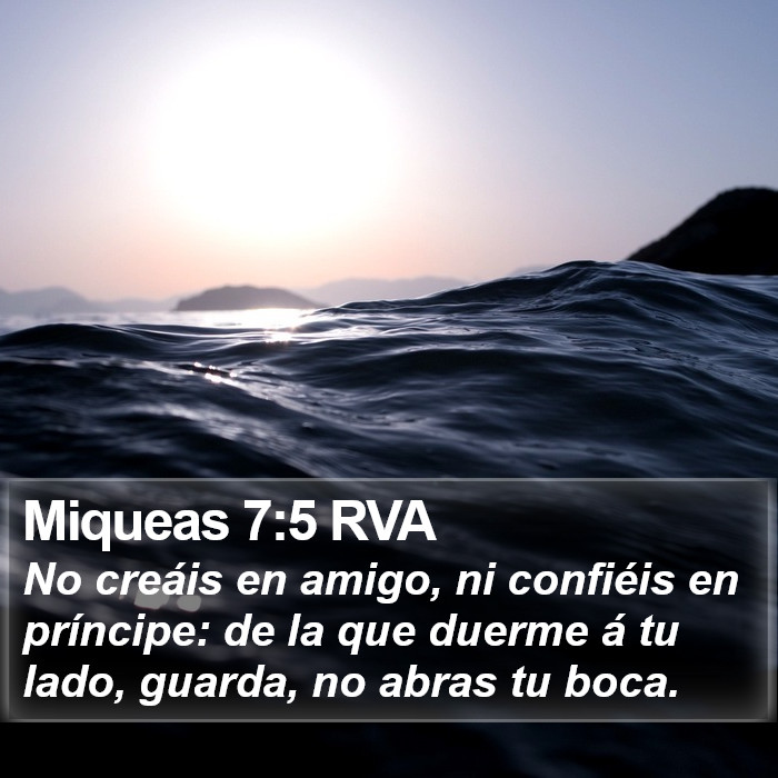 Miqueas 7:5 RVA Bible Study