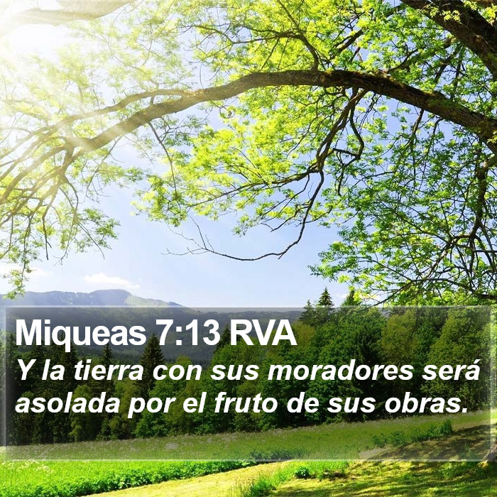 Miqueas 7:13 RVA Bible Study