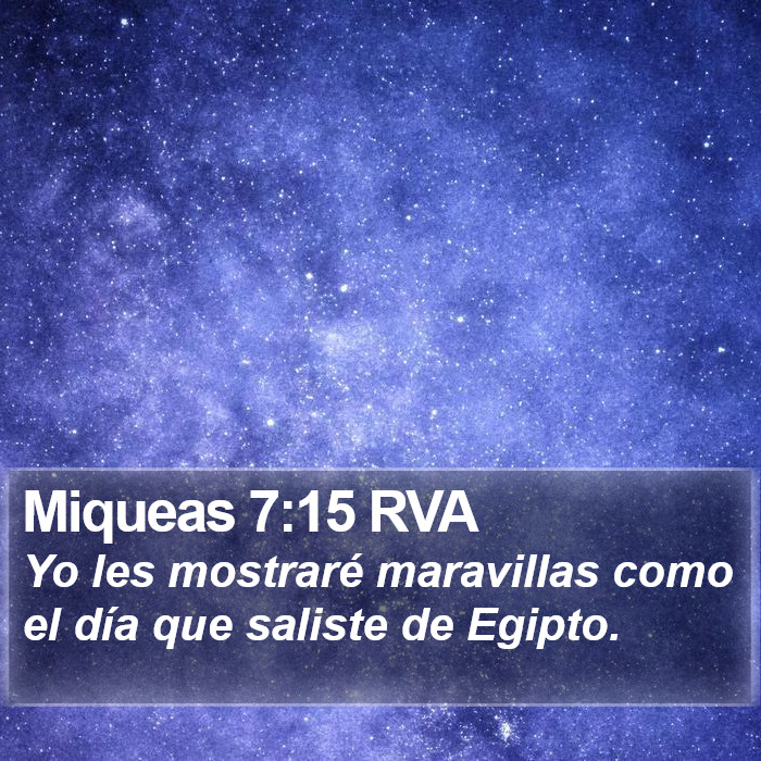 Miqueas 7:15 RVA Bible Study