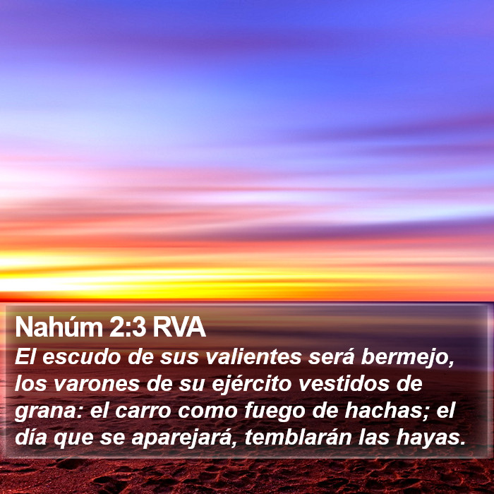 Nahúm 2:3 RVA Bible Study